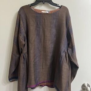 Injiri Brown Women's Blouse Sz XL (item 14.2)